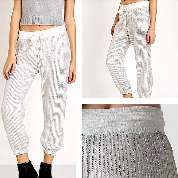 Amuse Society Briar Sequin Joggers / Pants - Picture 2 of 16